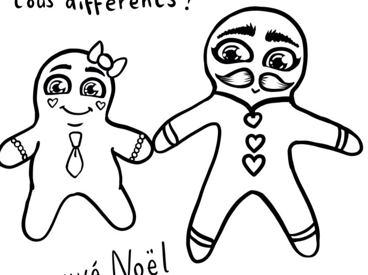 Coloriage des Copains d'Epices coloriage noir blanc à télécharger et imprimer